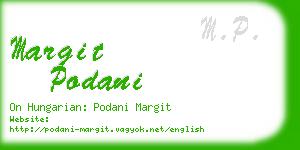 margit podani business card